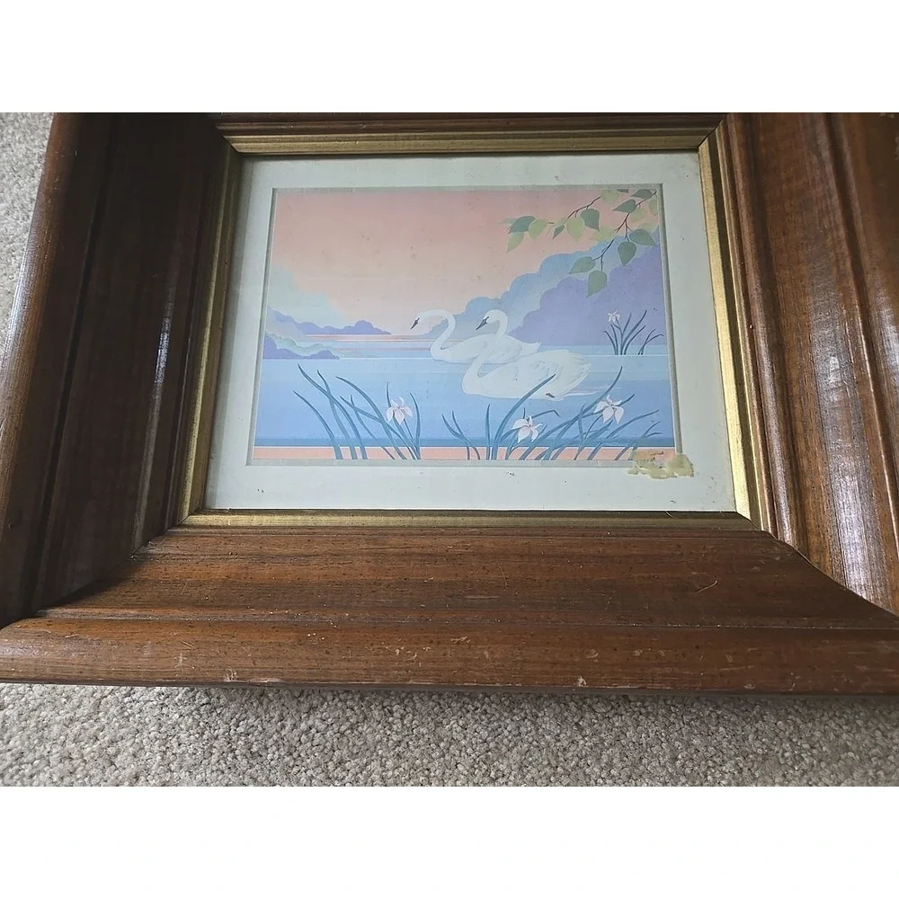 Antique Vintage Victorian Shadow Box‎ Picture Art Wood Frame 13x15